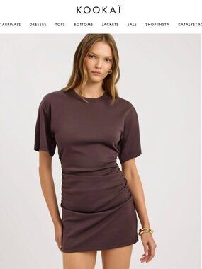 Kookai Nova Mini Dress (Brown)